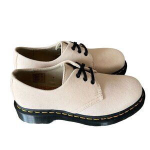 Dr. Martens Women's 1461 Natural Canvas Oxford Shoes Warm Sand Size 6
